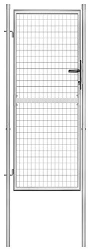 Susany Cancello da Giardino in Acciaio zincato 105x200 cm Argento-Home