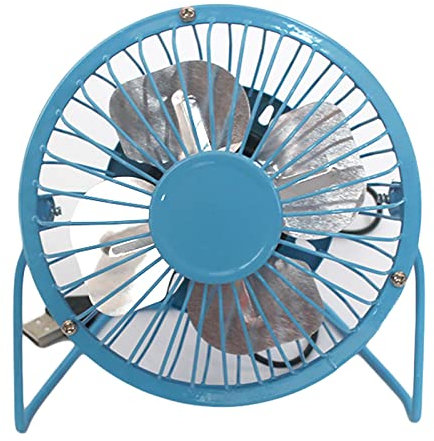 Reheyre Pollici Piccolo Ventilatore da scrivania USB, Mini Fan Silenzioso Forte Vento USB Carica in Metallo in Ferro battuto in Ferro battuto scrivania da scrivania elettrica Ventilatore di raffredd