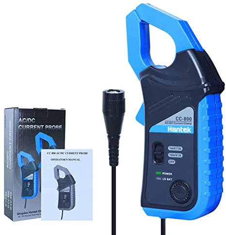 Hantek CC-800 AC/DC Current Clamp 5KH Oscilloscope Multimeter Bandwidth 1mV/10mV/A 500A/800A with BNC Connectorrary Waveform Generator