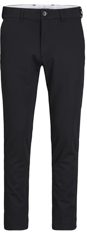 Jack & Jones Homme Jpstmarco Jjcooper Chino Noos Pantalons, Noir, 33W / 34L EU