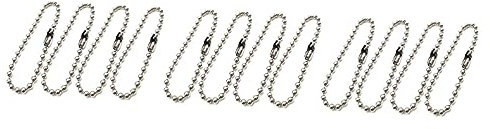 COHEALI 300 Piezas Conector De Cuentas Cadena De Cuentas De Acero Inoxidable Llavero Metalico Cierre De Conector De Cadenas De Cuentas Eslabón De La Cadena Esférico Hebilla De Cadena