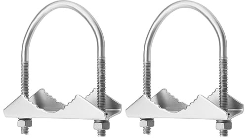 Be In Your Mind 2 Stück U-Bolzen-Halterung, Antennenhalterung, Feste Halterung, U-Bolzen-Klemme, Befestigung der Antenne Rohr mit 52 Mm Innendurchmesser