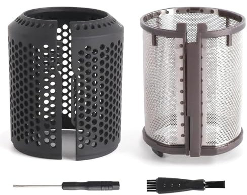 Inner Filter + Outer Filter Cage for Dyson Supersonic HD01 HD03 HD08 Hair Dryer Attachment with Cleaning Brush and Screwdriver