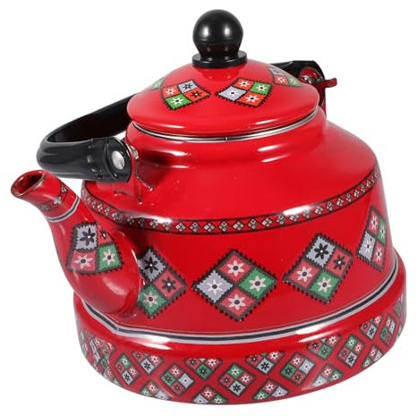 LeGDOr Campingkocher Vintage Kaffeekessel Teekessel mit Griff Vintage Teekessel Heiße Teekanne Edelstahl Wasserkrug Hotel Teekessel Camping Outdoor Wasserkocher Teekanne Emaille Haushalt