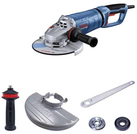 Bosch Professional Winkelschleifer GWS 27-230 PR (Leistung: 2.700 W, Scheiben-Ø: 230mm, PROtection-Schalter, Vibration Control, inkl. Schutzhaube)