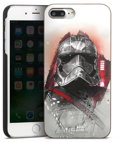 Coque en Bois Compatible avec Apple iPhone 8 Plus Coque en Bois veritable Coque de Protection en Bois Star Wars Darth Vader Cosmos