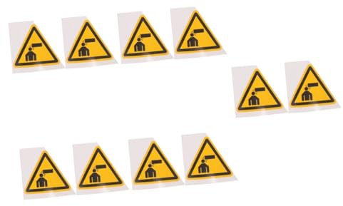 ULTECHNOVO 10pcs Watch Your Head Signs Safety Sign Sticker Warning Decal Caution Stickers for Factory and Warehouse