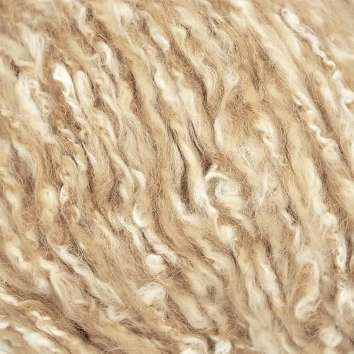 Online Garne Linie 535 Arctic, Flauschige Wolle mit weichem Griff, eisige Farbtöne, 41% Baumwolle, 25% Polyacryl, 18% Merino, 9% Polyamid, 7% Alpaca (01 beige hellbraun)
