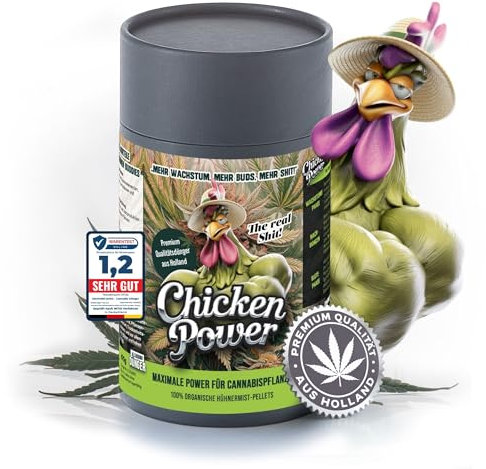 Diamond Buds® BIO All-in-One Cannabis Dünger Indoor & Outdoor – Organischer Grow & Bloom Langzeitdünger für 3–6 Cannabispflanzen, Wachstums- & Blütephase – 470g Hanfdünger mit Dosierbehälter