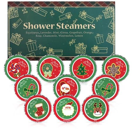 Weihnachten Badebomben,Duschdampfer Aromatherapie,KöRper Und Geist Entspannen，Duschdampfer Badekugeln,Geschenke FüR Frauen Mama Freundin,Weihnachtsgeschenke