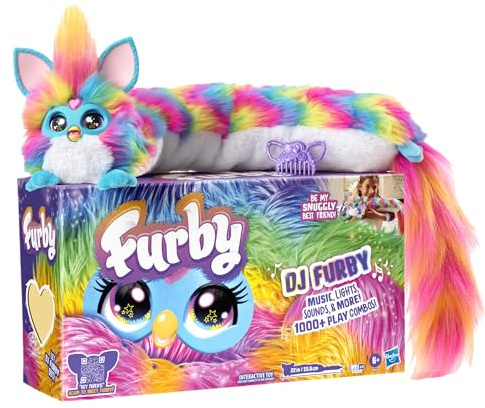 DJ Furby – Peluche Interactive Musicale avec lumières et Jeux – 5 Modes, 1 000+ Combinaisons – Parle français et furbish – Dès 6 Ans – sans appli ni Connexion Internet - Version française