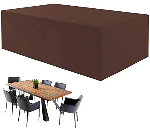 Wasserdichte Outdoor-Tischabdeckung, 190 x 117 x 61 cm, quadratische Terrassenabdeckung für Wintergarten, rechteckig, winddicht, Sonnenschutz, atmungsaktives Material