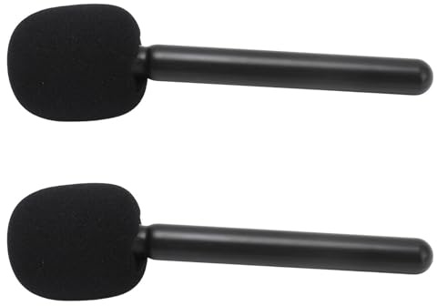 Interview-Mikrofon-Adaptergriff, Mikrofonhalter für MIC 1 und 2, für Rode II, für Hollyland Lark 150, für Synco G1, für Movo, 2 Stück Mikrofon-Handhalterung