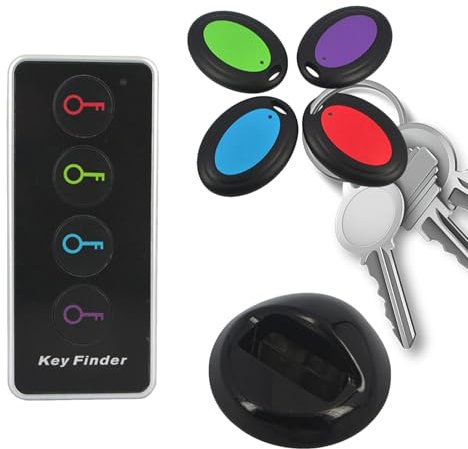 Key Finder, 80dB Key Finder Locator With Sound, 100ft Range Remote Finder, Key Tracker For Car Keys, Item Finder For Key Phone Wallet