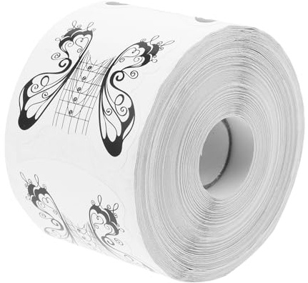 FOMIYES Pegatinas Extendidas para Decoración de Uñas en Papel, Herramienta Fácil de Aplicar y Remover para Uñas DIY en Casa, 500 Piezas