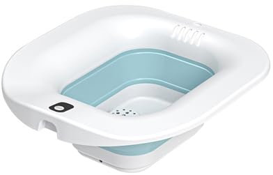 Faltbares Sitzbad Für Die Toilette, Bidet Einsatz Für Toilette, Tragbares Sitzbadewanne Für Hämorrhoidenbehandlung, Wochenbettpflege, Schwangere Und Ältere Menschen,Blue