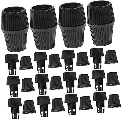 NUOBESTY Cable Glands Cord Grip Strain Relief Clamp for Pendant Light Wiring 4-6mm Round and Flat Cables, Black Stress Relief Device, 100 Sets for Ceiling Light Fixtures