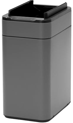 SVITA SE50L Sensormülleimer Abfalleimer Kücheneimer Automatik Mülleimer rechteckig mit Bewegungssensor Stahl 50l freistehend automatisch Grau