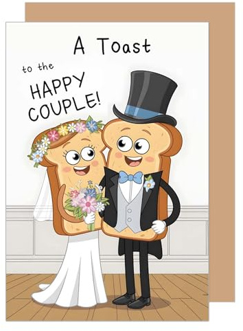 Edition Seidel Premium Glückwunschkarte zur Hochzeit mit Umschlag. Hochzeitskarte Grußkarte Karte mit englischem Text für Brautpaar Mann & Frau Mr & Mrs Toast (H506 SW025)