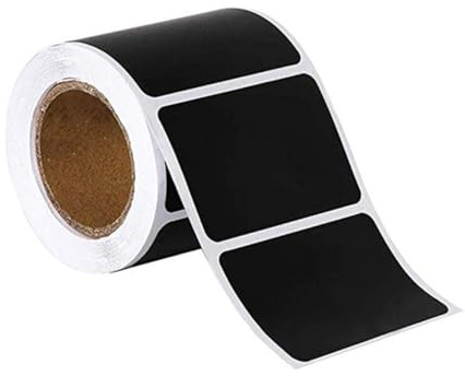 Cabilock 300 Stück Wasserfeste Selbstklebende Kreideetiketten Abziehbare Schwarze Tafelfolie Aufkleber für Küche Vorratsgläser und Haushaltsorganisation Wiederbeschreibbare DIY Label