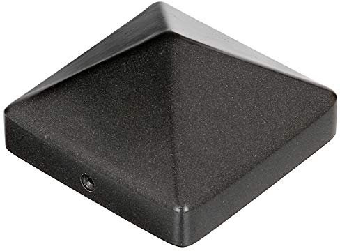 Alberts 217099 Pfostenkappe für Holzpfosten | hohe Form | Aluminiumguss | anthrazit-metalic | 90 x 90 mm