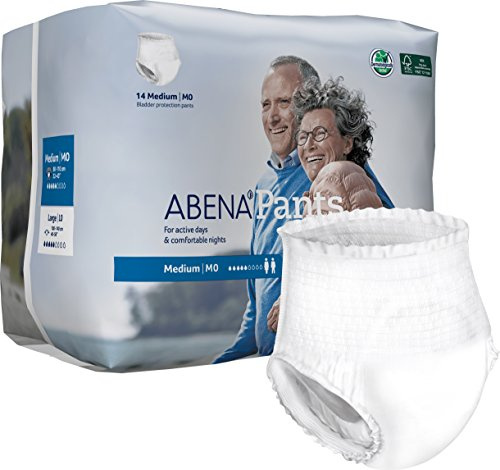 Abena Pants Light Premium Protective Underwear, Level 0, (Medium To Large Sizes) Medium, 14 Count