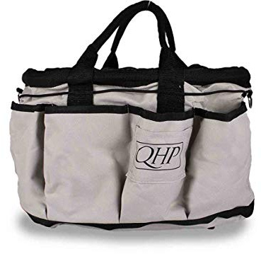 QHP Putztasche Putzbox Pferdeputztasche zweifarbig ARBO-INOX® (grau/schwarz)