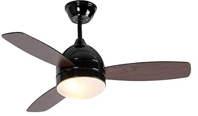Qazqa rotar - Ventilateur de plafond - 2 lumière - Ø 960 mm - Noir - Moderne - éclairage intérieur - Salon I Chambre I Cuisine I Salle à manger