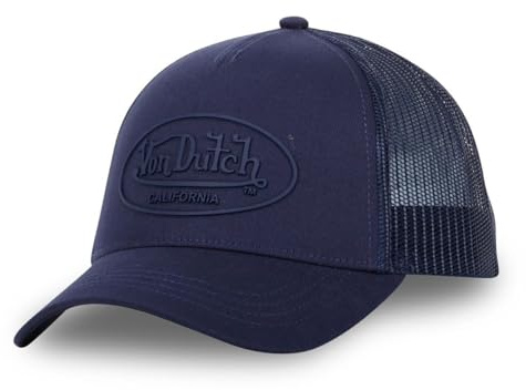 Von Dutch Kappe für Damen und Herren, Log, Trucker-Kappe, verstellbar, mit Snapback, Blau, Größe TU