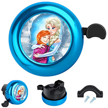 cuwana Fahrradklingel aus Aluminium, Prinzessinnen-Cartoon, niedlich, lauter, klarer Klang, Fahrradzubehör für Erwachsene, Kinder, Mädchen, Jungen, Frauen