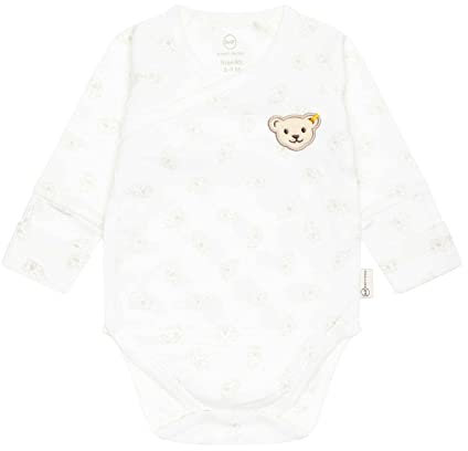 Steiff Unisex Baby Basic Wickelbody Langarm Unterwäsche, Cloud Dancer, 50