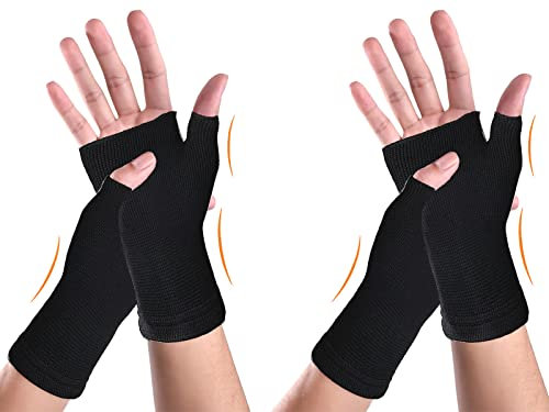 NMBCH Kompressions Handgelenkstütze, 4 PCS Sehnenscheidenentzündung Wrist Wrap, Handbandage Handgelenk für Schmerzlinderung Karpaltunnel, Männer und Frauen Passt für beide (Schwarz)