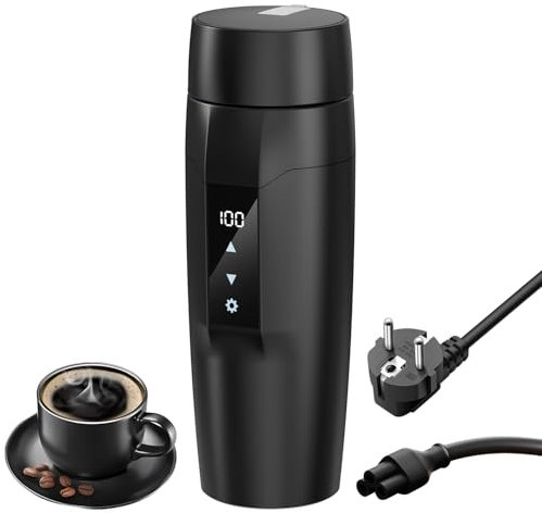 Bollitore elettrico portatile di Rauwseul, mini-tazza da viaggio da 350 ml 3 in 1 con rivestimento in acciaio inox 304, regolabile da 40~100℃, tazza ad ebollizione rapida da 300W