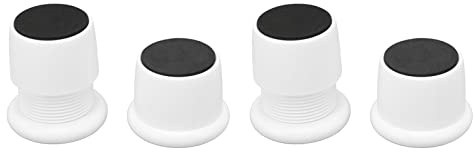 Tomotato 4 Stück Höhenverstellbare Möbelfüße, 40-65mm ABS Höheneinstellung mit Anti-Rutsch-Pads für Schreibtisch, Möbel, Tisch, Stuhl, Couch, Schrankfüße Tischbeine Möbelerhöhung (Weiß)