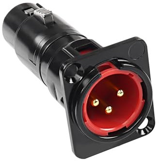 MEIRIYFA XLR 3 Pin Male to Female Pass Through Panel Mount Jack, XLR 3PIN Adapter Feed/Pass Thru Converter Compatible with Microphone, Mixer