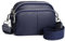 befen Echtleder Umhängetasche Damen Klein Crossbody Bag Handytasche zum Umhängen, Moderne Handtasche Taschen mit Breitem Schultergurt für Arbeiten Einkaufen Reisen, Blau