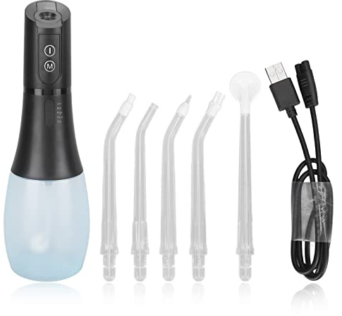 Hydropulseur électrique, Hydropulseur Sans Fil, Hydropulseur électrique, Hydropulseur Portable, Brosse à Dents, Chargement USB, Dispositif De Nettoyage des Dents à Domicile Pour la Famille, Blanc