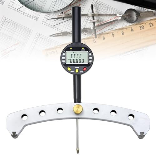 HEAXIY Electronic Inside and Outside Radius Gage, High Accuracy Digital Radius Gauge with 200mm Measuring Jaw, Radius Measurement Tool