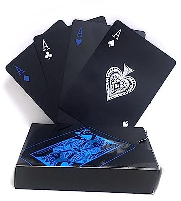 Hohopeti wasserdichte PVC Spielkarten Set Bedruckte Pokerkarten Mit Papierbox Langlebige Biegsame Kunststoffkarten Für Familie Und Freunde