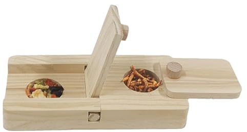 Walopola Jouet de recherche de nourriture pour petits animaux, jouet de recherche de nourriture pour hamster, jouet éducatif interactif en bois, jeu de reniflement, puzzle pour cacher