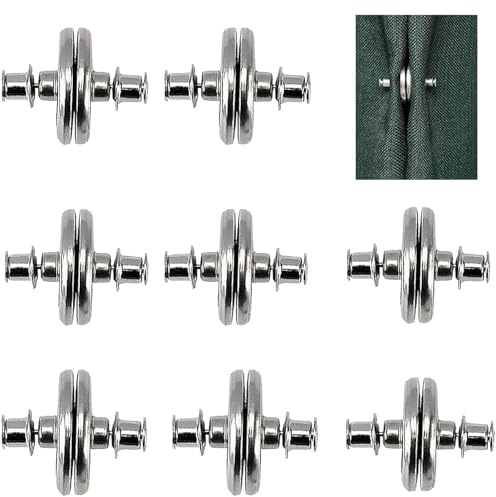 IUSOT 8 Pairs Magnetic Curtain Clips, Curtain Magnets, Prevent Light Leaking Curtain Closure Button Buckle for Outdoor Indoor Drapes Home Bedroom Office