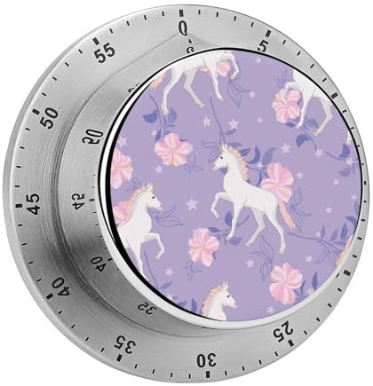 Kitchen Timer Purple Unicorn Time Clocks Magnetic Time Management Countdown Timer 8cm