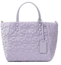 kate spade new york Women's Tilly Quilted Fabric Small Tote, Frozen Lilac, One Size