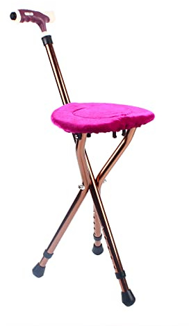 Walking Stick with Seat,Seat Sticks Folding Portable Walking Stick Seat Adjustable Aluminium Cane Chair Stool Senior Chair,for The Elderly, Pregnant Women, Rehabilitation Patients