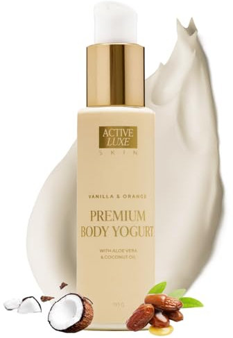 Active Luxe Premium Body Yogurt – After Sun Lotion mit Aloe Vera & Kokosöl – Feuchtigkeitsspendende Aftersun Pflege für Gesicht & Körper – Natürliche Skincare – 110 g