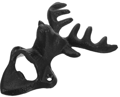 Alipis Vintage Wall Mounted Beer Bottle Opener Portable Lid Opener with Deer Antler Design Manual Beverage Opener for Home Bar Restaurant for Parties and Gatherings