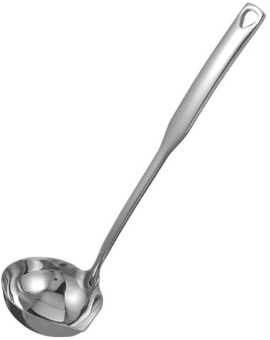 POPETPOP Cuchara Sopera De Acero Inoxidable Cucharón Para Servir Sopa Para Fiestas Restaurantes y Cocinas Utensilio De Cocina Resistente y Funcional