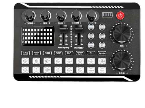 OUTFYT Carte Son en Direct et Interface Audio avec Effets de mixage DJ et changeur de Voix,Compatibilité Universelle