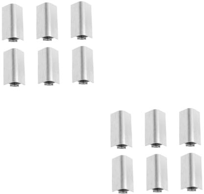 Operitacx 2 Set Cremagliera D'angolo Del Soffitto Battiscopa Angolare Per Armadio Passacavi Per Cavi Bordo Del Battiscopa in Vita Dell'armadio Guardia D'angolo Plastica Argento 6 Pezzi*2