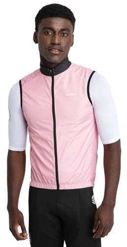 SIROKO - Chaleco Cortavientos de Ciclismo V1 Berthel - M - Rosa